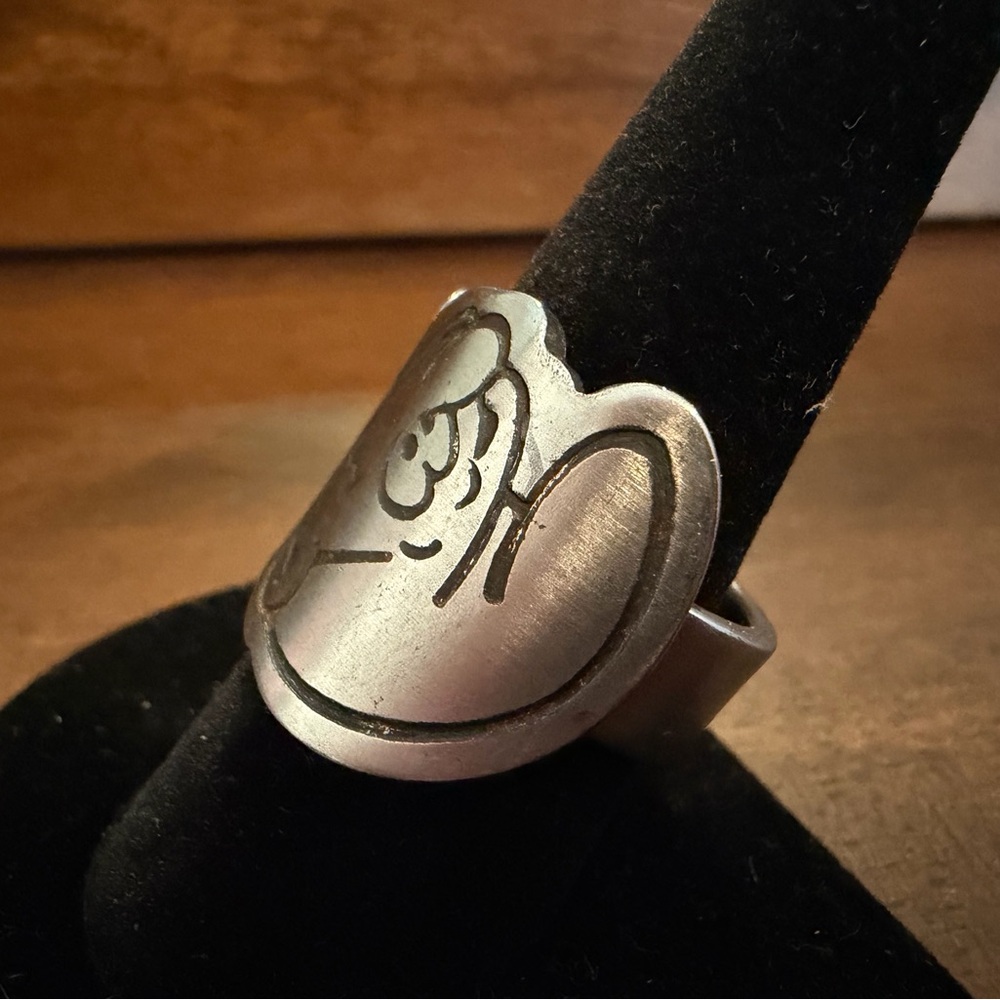 Smurf Spoon Ring Size 9 - Picture 3 of 13